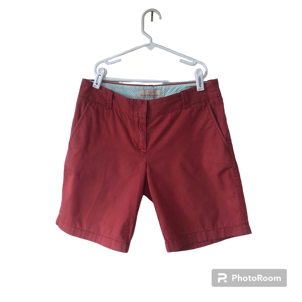 J CREW  8” Dusty Red Chino Shorts